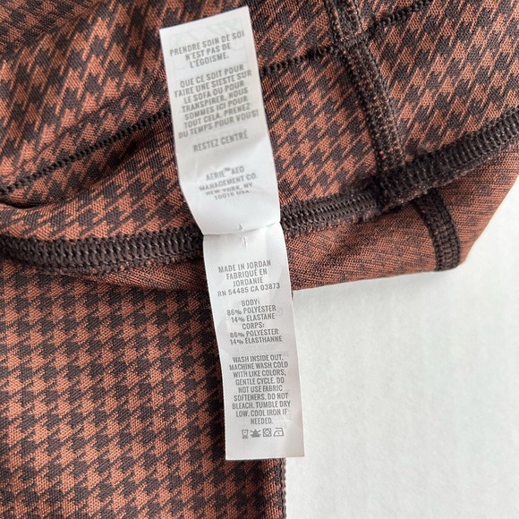 Offline by Aerie Women’s Brown Mini Houndstooth Drawcord Leggings Small - Picture 9 of 11